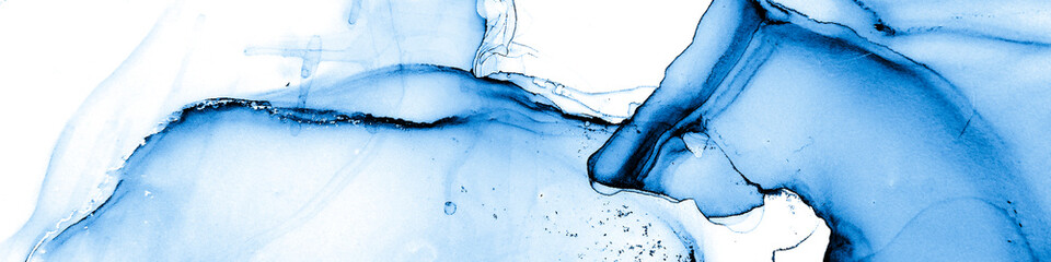  Abstract Blue and White Banner. Transparent