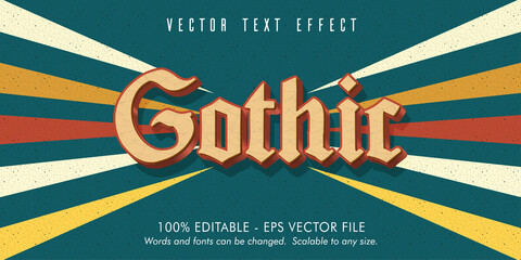 Gothic text, Old style editable text effect