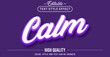 Editable text style effect - Calm with purple outline text style theme.