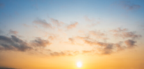 Wall Mural - sunset sky for background or sunrise sky and cloud at morning.