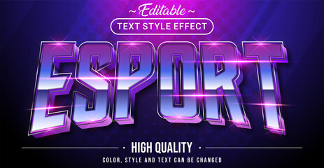 Poster - Editable text style effect - Stylish gaming esport text style.