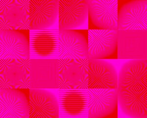 Fototapete - Line Art Shapes Abstract Vector Pattern Design With Geometric Figures