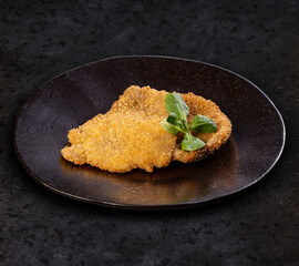 Canvas Print - Delicious fried breaded chicken breast