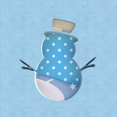 Poster - Empty podium backdrop with Christmas decoration shape. 3d render.