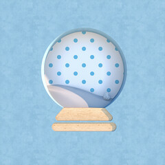 Poster - Empty podium backdrop with Christmas decoration shape. 3d render.