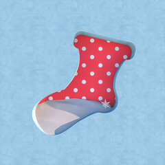 Aufkleber - Empty podium backdrop with Christmas decoration shape. 3d render.