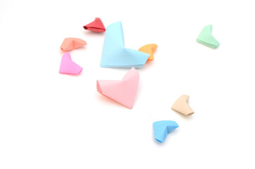 Wall Mural - Origami hearts for Valentines day