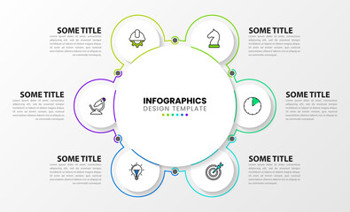 Infographic design template. Creative concept with 6 steps