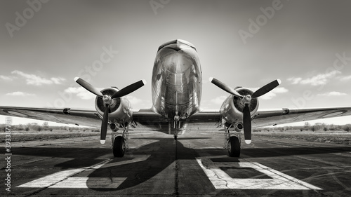 Papel de parede historical aircraft on a runway