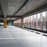 Fototapeta  - Empty underground parking during coronavirus pandemic