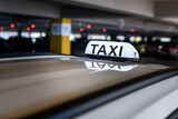 Fototapeta  - Taxi cab at the underground parking