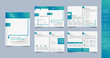 Minimal blue multipage business brochure template layout design with professional business profile design 08 pages