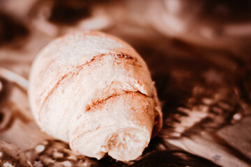 Wall Mural - Dough Bread on a Plate 4