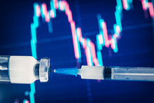 Up And Fall Of Stock Market Economy Finance Exchange Due To Coronavirus Vaccine