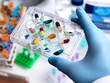 © Andrew Brookes/Westend61 - Pharmaceutical Research, Scientist holding a multi well plate containing drugs to be tested in the laboratory