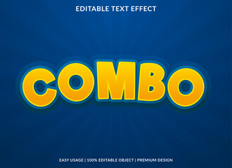Poster - combo text effect template design with bold font style use for brand and business logo