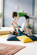 © Kniel Synnatzschke/Westend61 - Happy father and son playing at home