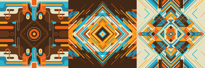 Poster - set of colorful abstract backgrounds. vector illustration.