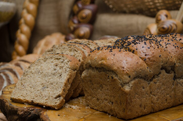 loaf of bread with seeds