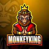Fototapeta Młodzieżowe - Monkey king mascot esport logo design
