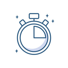 Wall Mural - stopwatch clock time device line style icon