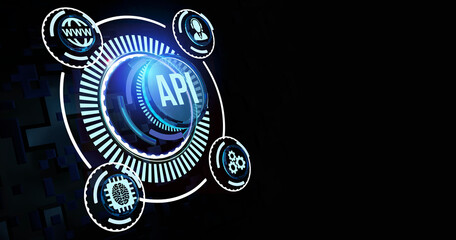 Internet, business, Technology and network concept. Application Programming Interface. Software development tool