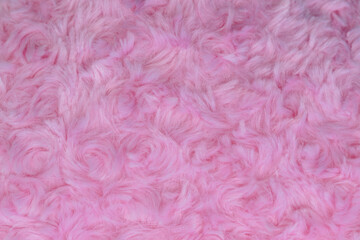 Pink luxury wool natural fluffy fur wool skin texture  close-up