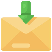 
Download Mail Flat Icon Design, Incoming Mail

