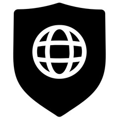 Wall Mural - vpn security icon, flat editable style vector