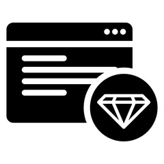Wall Mural - 
Flat icon of premium website, editable vector 

