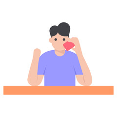 Wall Mural - Phone Talking Vector 