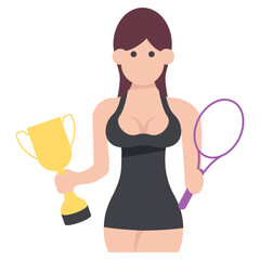 Wall Mural - Tennis Trophy Winner 