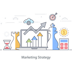 Sticker - Marketing Strategy Illustration 