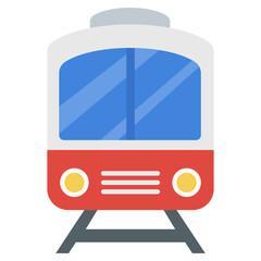 Canvas Print - Public Train Vector 