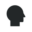 © Antti - Human head shape vector icon. Person side profile silhouette sign. Man face symbol. Avatar portrait logo. Clip-art illustration. Isolated on white background.