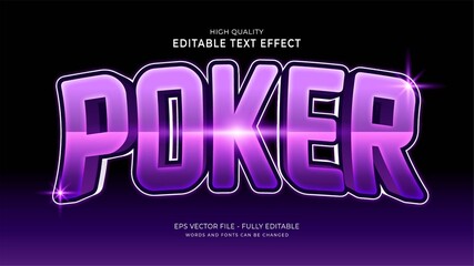 Wall Mural - editable 3d poker text style effect