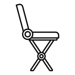 Sticker - Folding furniture icon. Outline folding furniture vector icon for web design isolated on white background