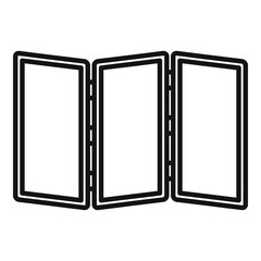 Poster - folding wood wall icon. outline folding wood wall vector icon for web design isolated on white backg