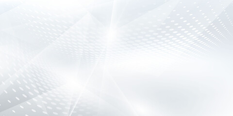 Abstract grey white background poster with dynamic waves. technology network Vector illustration.