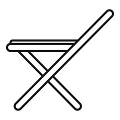 Poster - Folding wood chair icon. Outline folding wood chair vector icon for web design isolated on white background