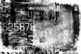 Fototapeta Młodzieżowe - Abstract grunge futuristic cyber technology panoramic background. Drawing on old grungy surface