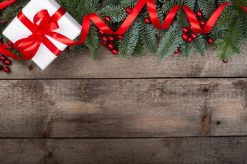 Wall Mural - Christmas frame background