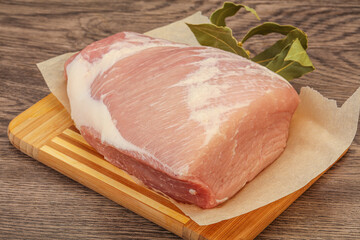 Raw pork meat for cooking