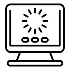 Poster - Loading ebook icon. Outline loading ebook vector icon for web design isolated on white background