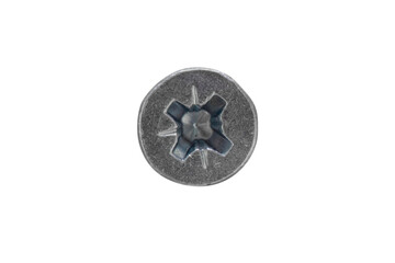 Poster - silver screw insulated on a white background