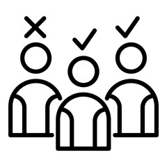 Poster - Mentor group organization icon. Outline mentor group organization vector icon for web design isolated on white background