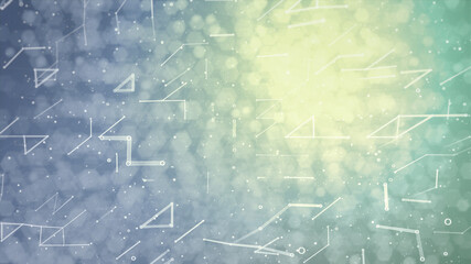 Poster - Abstract 3D illustration - nice colorful digital abstract background, fashion concept