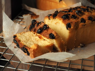 Wall Mural - Raisin butter cake