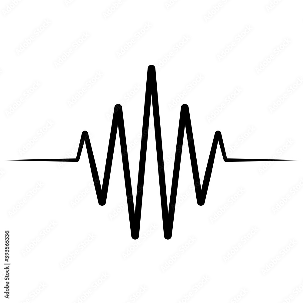 Activity splash icon wave logo, vector heartbeat heart rate icon, audio ...
