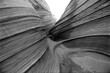 The Wave #1 in Black and White Film, in Coyote Buttes Area of Vermilion Cliffs National Monument, Arizona, USA